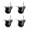 Service Caster 4 Inch High Temp Phenolic 34 Inch Stem Caster Set with Total Lock Brake SCC-TSTTL20S414-PHRHT-34212-4 - alternate 1